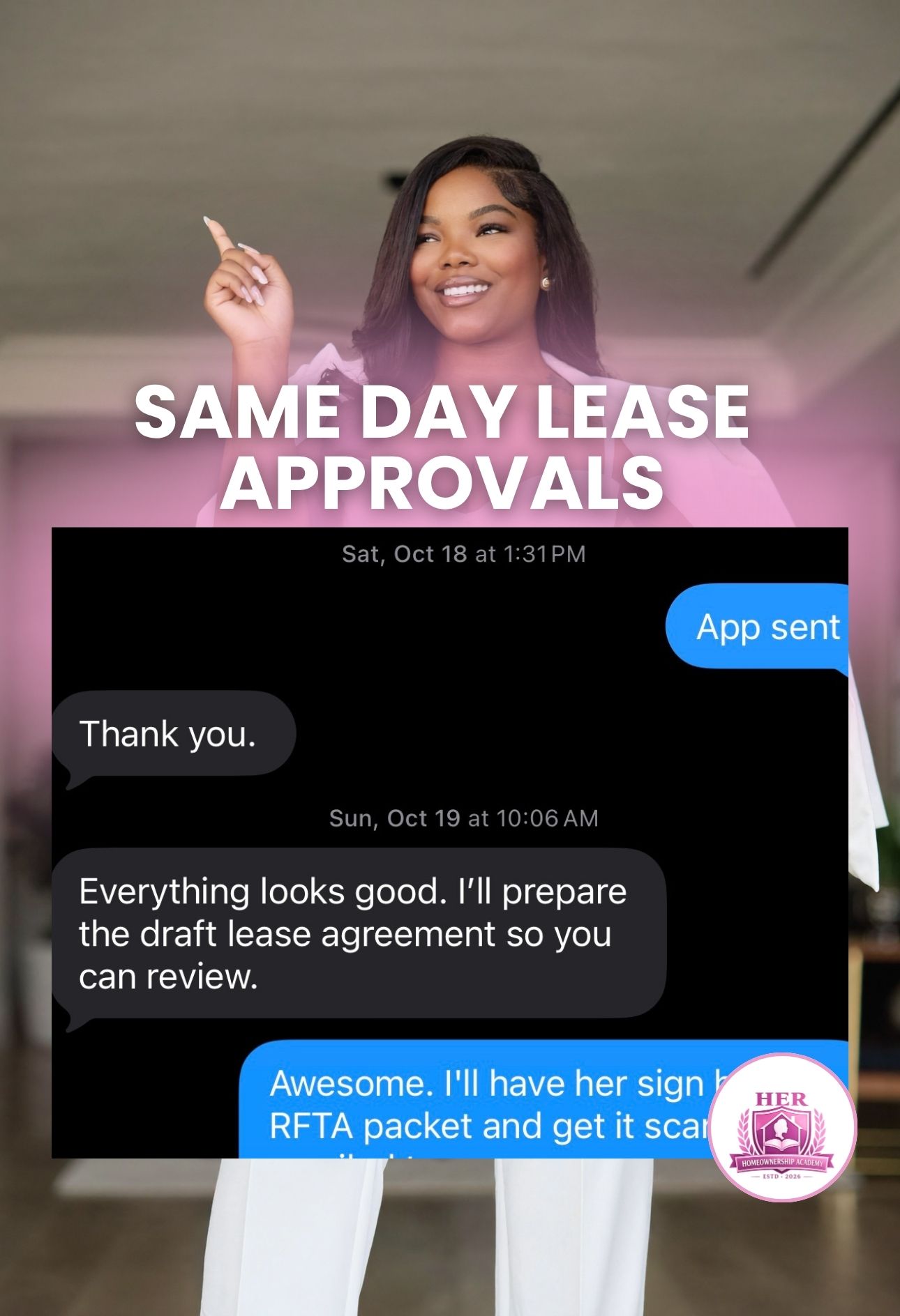 Same-day lease approval