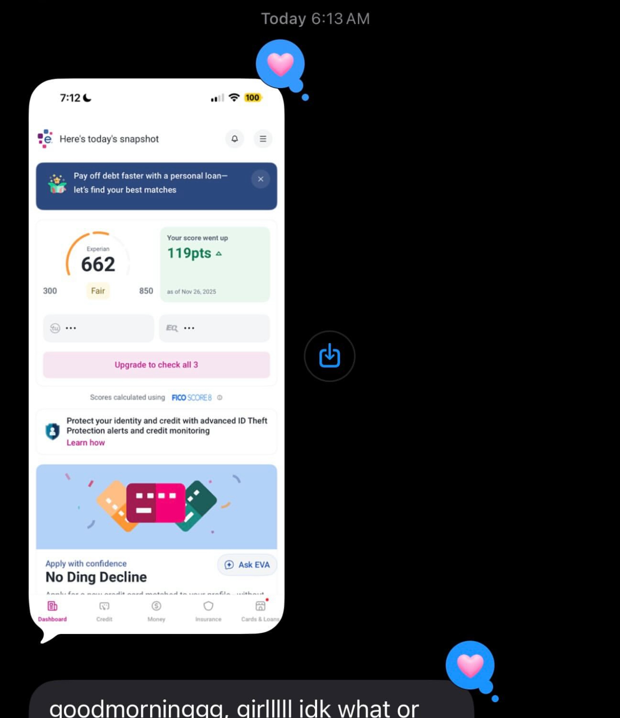 Experian up 119 points